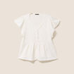 Blouse manches courtes ecru femme