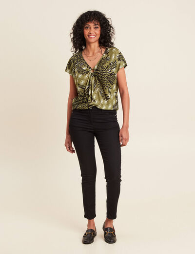 T-shirt manches courtes vert femme