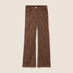 Pantalon magique L'Unique coupe bootcut marron cognac femme