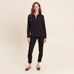 Chemise manches longues noir femme