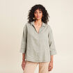 Chemise manches 3/4 vert clair femme