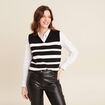 Pull sans manches noir femme