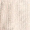 Gilet droit mi-long col rond creme femme