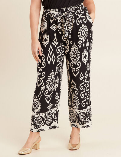 Pantalon flou noir femme