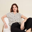 Blouse manches courtes blanc femme