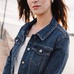 Veste en jeans strass denim stone femme