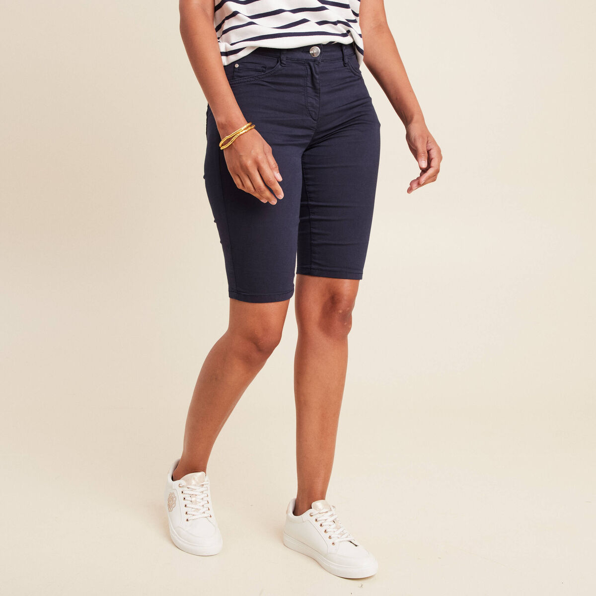 Bermuda magique Le L&eacute;ger bleu marine femme