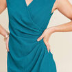 Robe courte ajustée vert femme