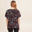 Blouse manches courtes noir femme