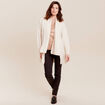 Gilet manches longues creme femme