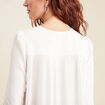 Blouse manches longues ecru femme