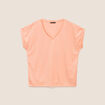 T-shirt manches courtes rose saumon femme