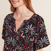 Blouse manches courtes noir femme