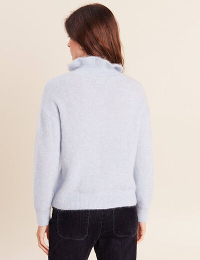Pull col montant denim snow gris femme