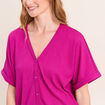 Chemisette effet boule manches courtes violet clair femme