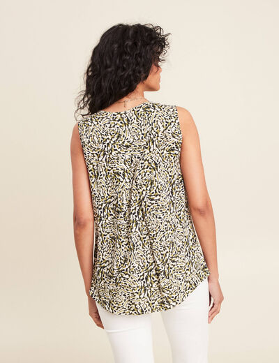 Blouse sans manches vert femme