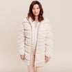 Manteau fausse fourrure ivoire femme