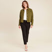 Veste boutonnée vert olive femme