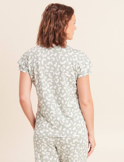 T-shirt manches courtes taupe femme