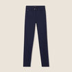 Pantalon léger taille standard long bleu marine femme