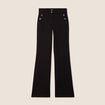 Pantalon bootcut à pont noir femme