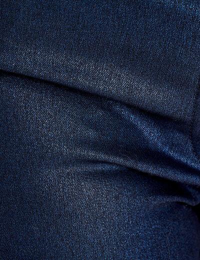 Pantalon ajusté aspect irisé bleu foncé femme