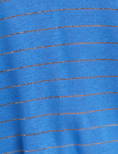 T-shirt manches courtes bleu femme