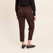Pantalon coupe mom 7/8&egrave;me marron femme