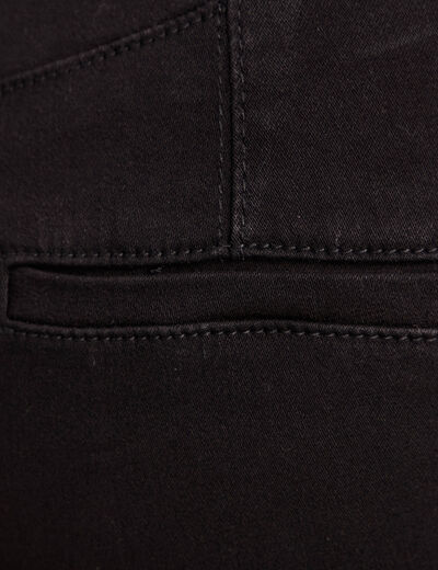 Pantalon bootcut à pont noir femme