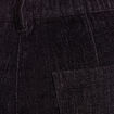 Jean taille haute en velours denim brut femme
