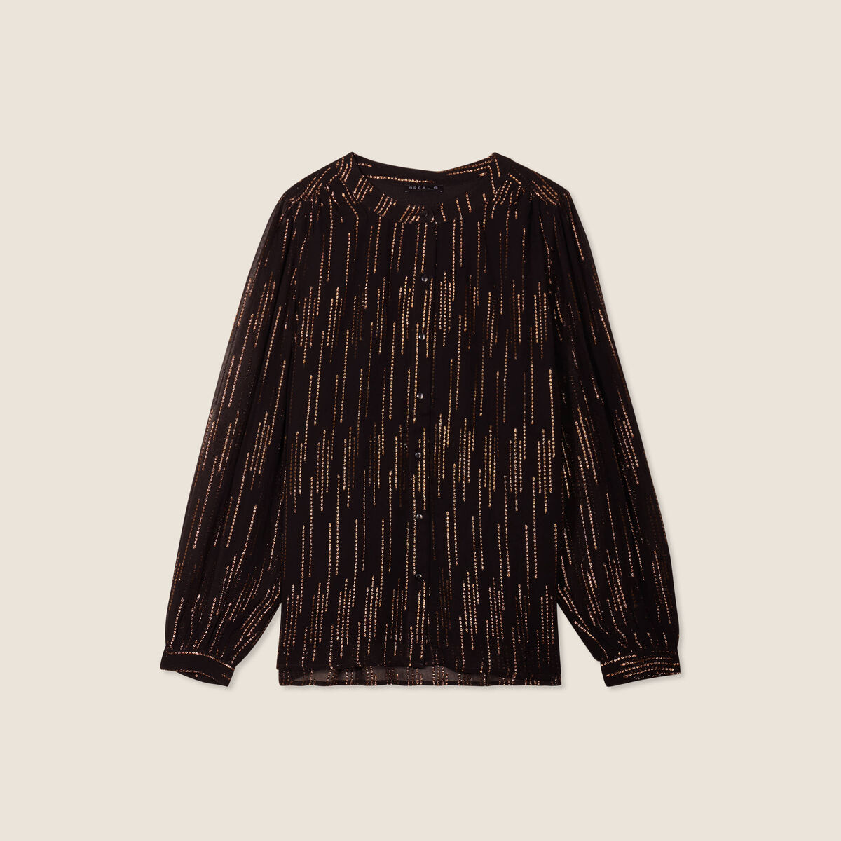 Blouse manches longues couleur or femme