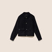Veste courte droite denim brut femme