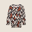 Blouse manches 3/4 orange femme