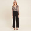 Combinaison pantalon paillet&eacute;e rose femme