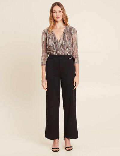 Combinaison pantalon pailletée rose femme