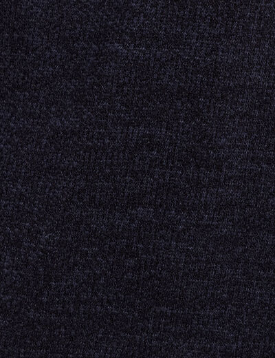 T-shirt col rond manches longues bleu femme
