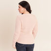 Pull manches longues vieux rose femme