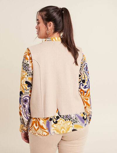 Gilet sans manches couleur or femme