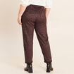 Pantalon coupe mom 7/8&egrave;me marron fonc&eacute; femme