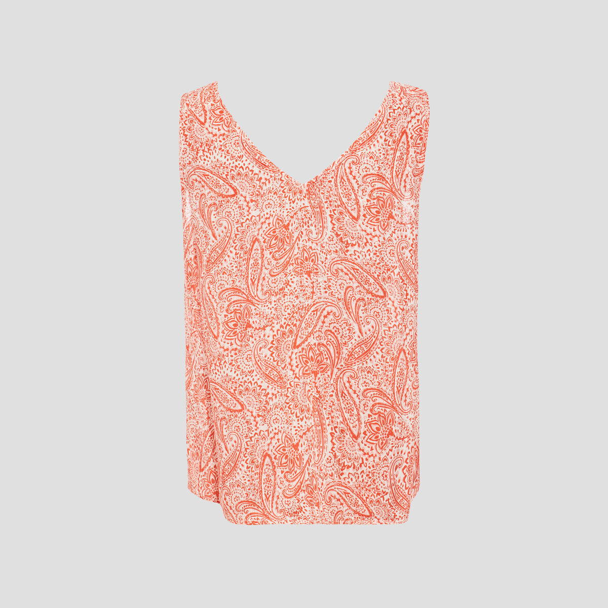 Blouse sans manches ecru femme