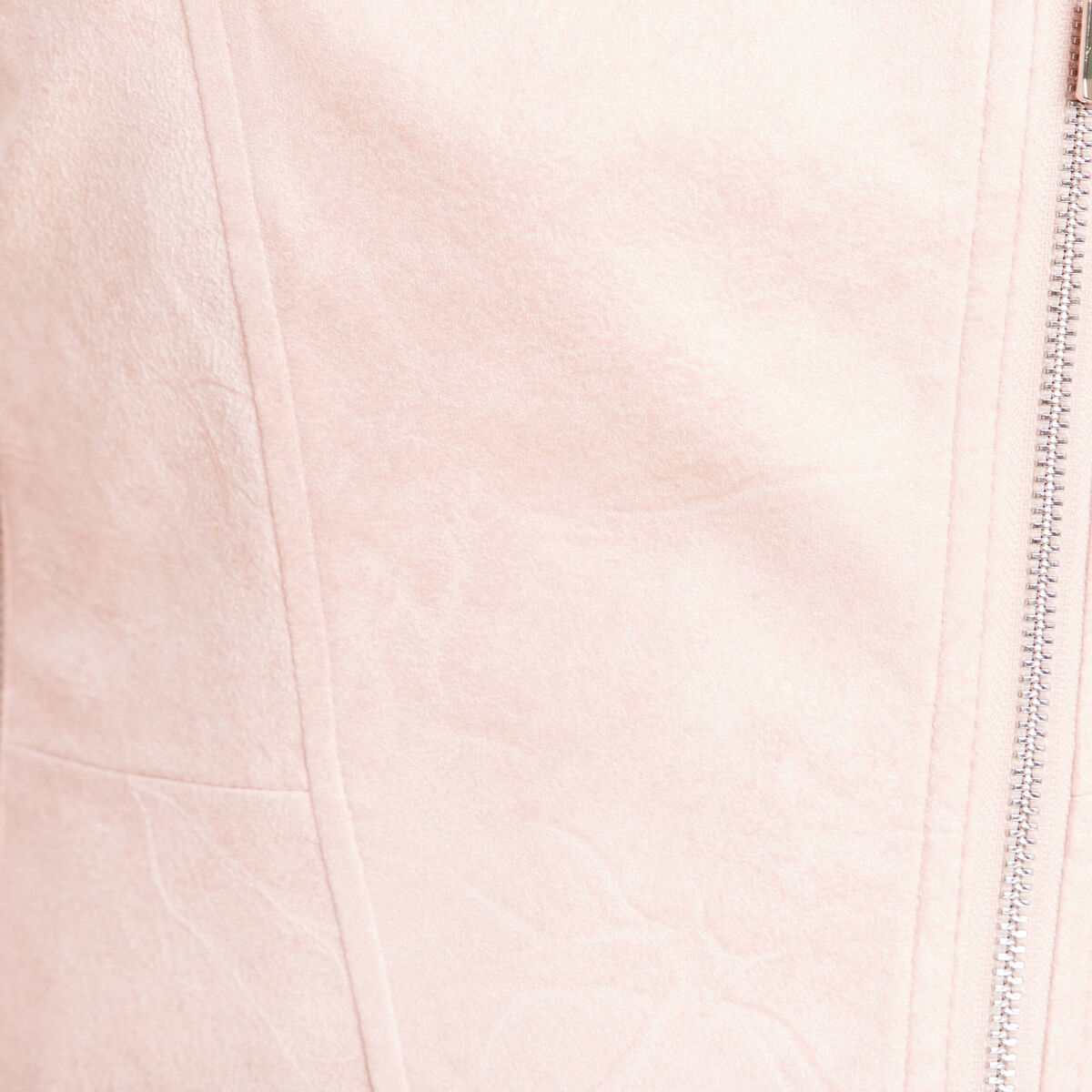 Veste droite zipp&eacute;e vieux rose femme