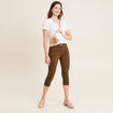 Pantacourt magique Le L&eacute;ger coupe droite vert kaki femme