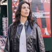 Blouson col montant marron femme