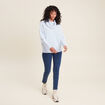 Pull manches longues bleu pastel femme
