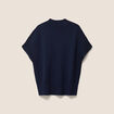 Pull col montant bleu marine femme