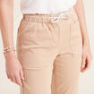 Pantalon coupe mom 7/8&egrave;me sable femme