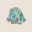 Chemise droite courte manches 3/4 vert femme