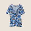 Blouse manches courtes bleu femme