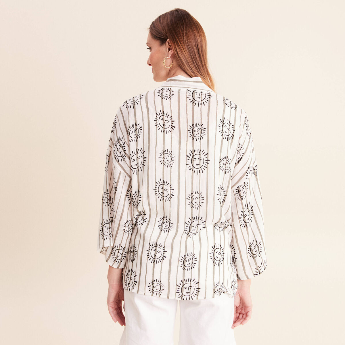 Kimono avec poches vert clair femme
