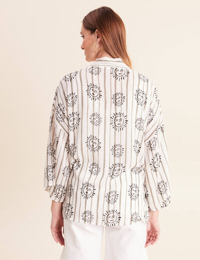 Kimono avec poches vert clair femme